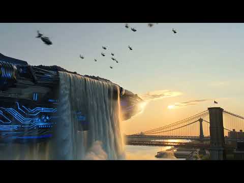 Spaceship over Manhattan video thumbnail
